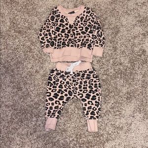 Cheetah print sweat suit
